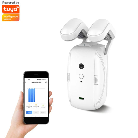 RSH Robot Apri Tende Intelligente 3 in 1, Telecomando Wireless Tuya WiFi, Motore Automatico per Tende Compatibile con Alexa Google Home